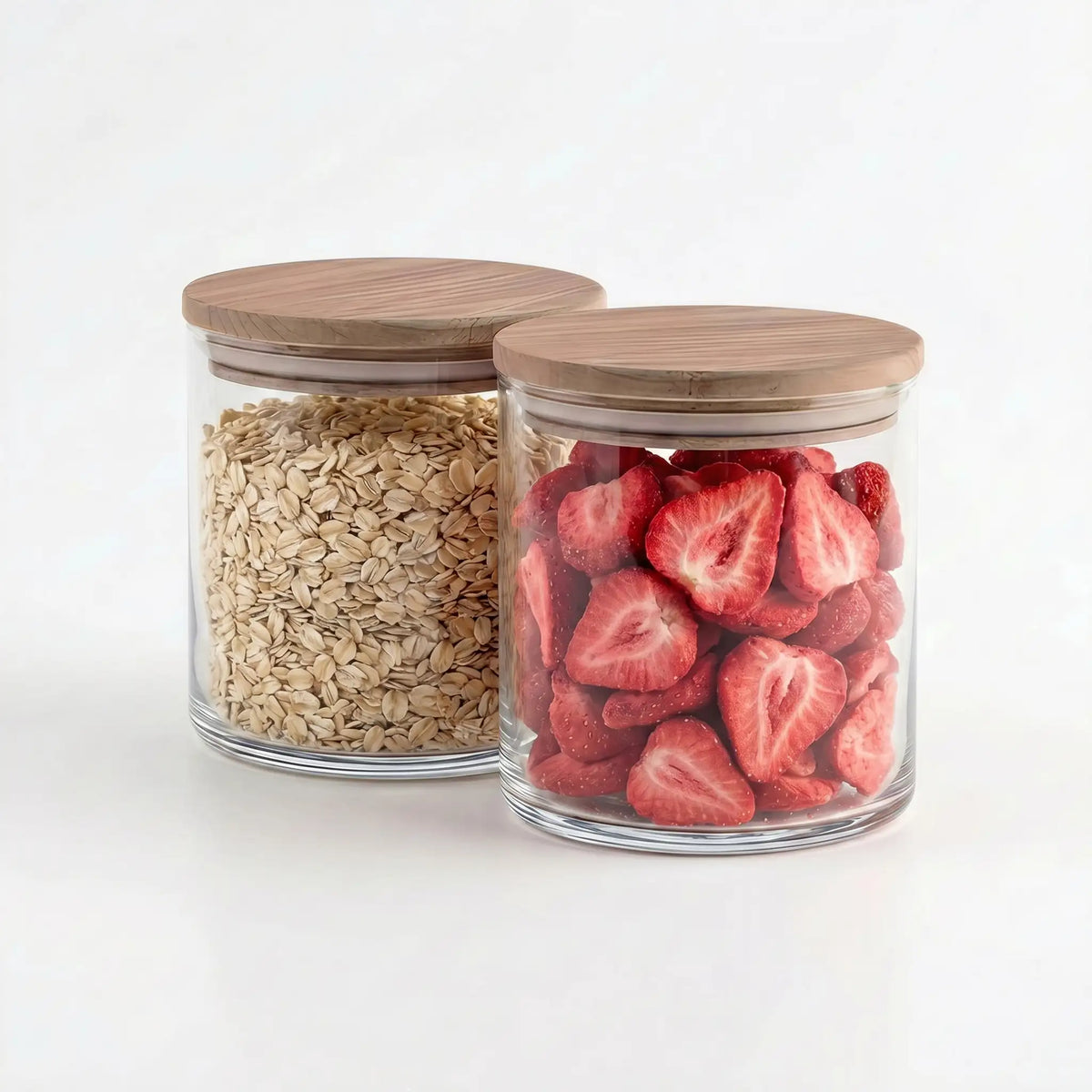 Vorratsglas-Set mit Holzdeckel | 530ml | 880ml | 1210ml simpleas 530 ml