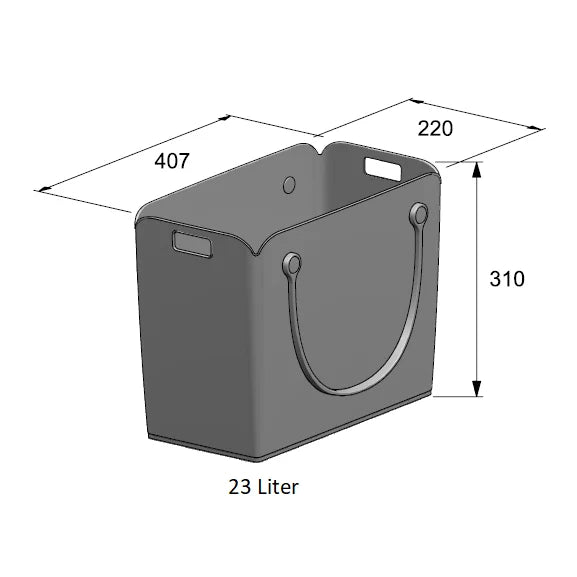 ninka taska Tragetasche und Einkaufskorb (23 l) Mülleimer ninka