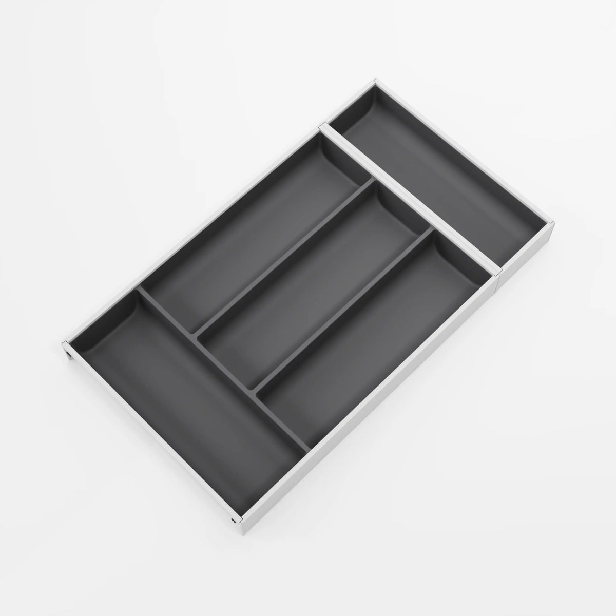 AMBIA-LINE Besteckkasten Stahl Soft-Touch (30 cm) Besteck Blum Seidenweiß 52.2