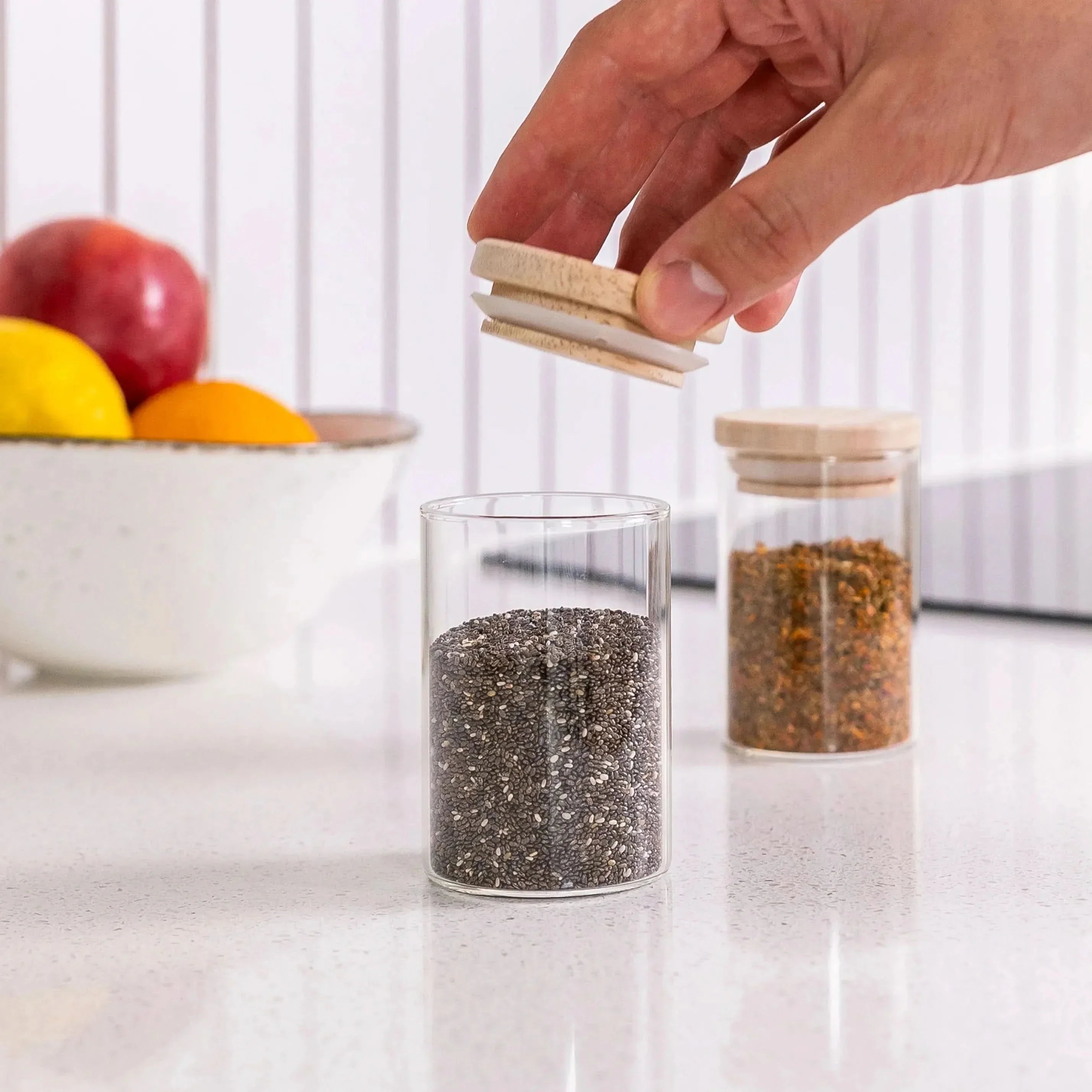 Gewürzhalter Komplettset inkl. 12 Gewürzgläser Zubehör simpleas.